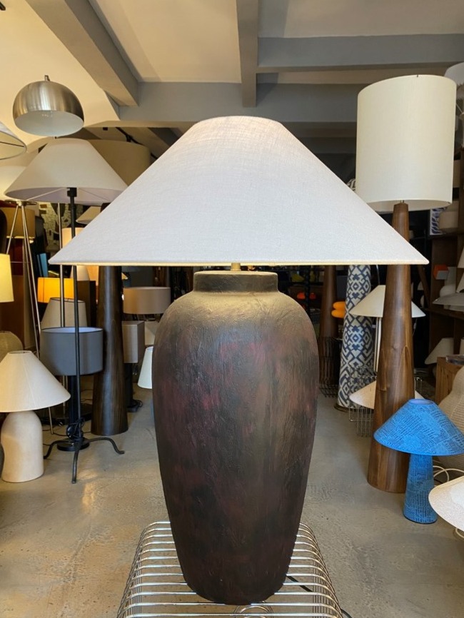 SERAMİK TABANLI KETEN ABAJUR