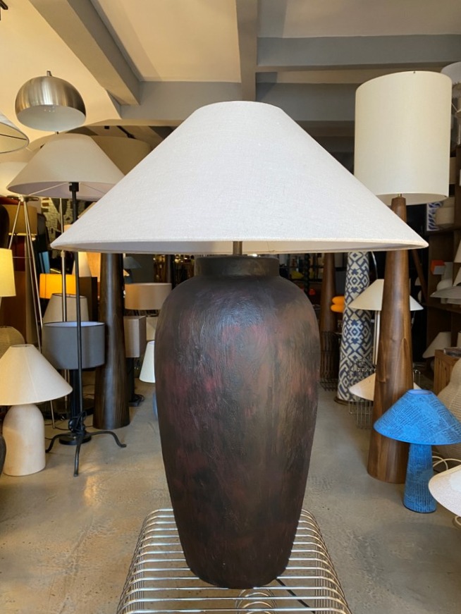 SERAMİK TABANLI KETEN ABAJUR