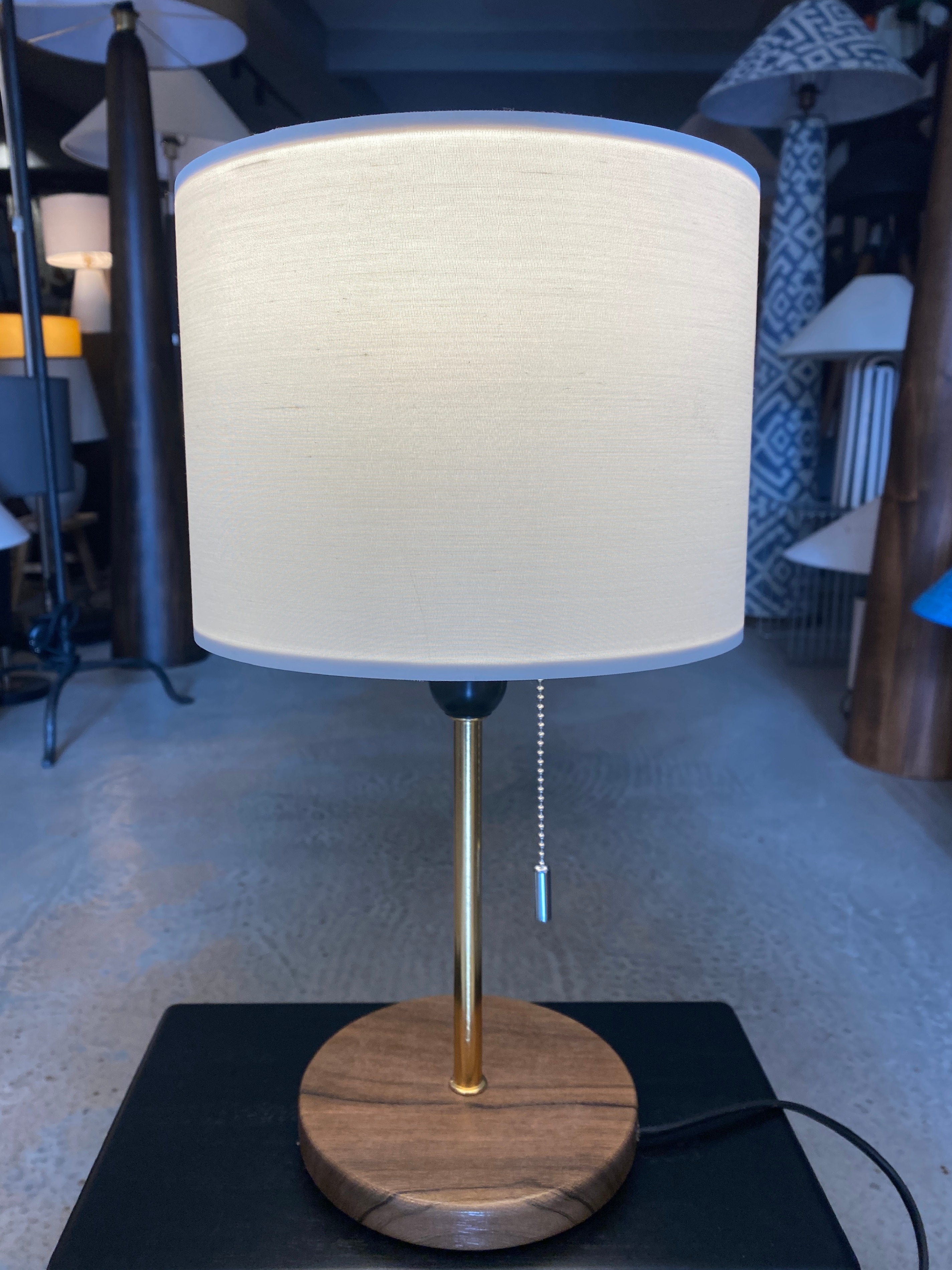 Bohhem Kumaş Başlıklı Abajur Çöl Beji - ÇEKMELİ