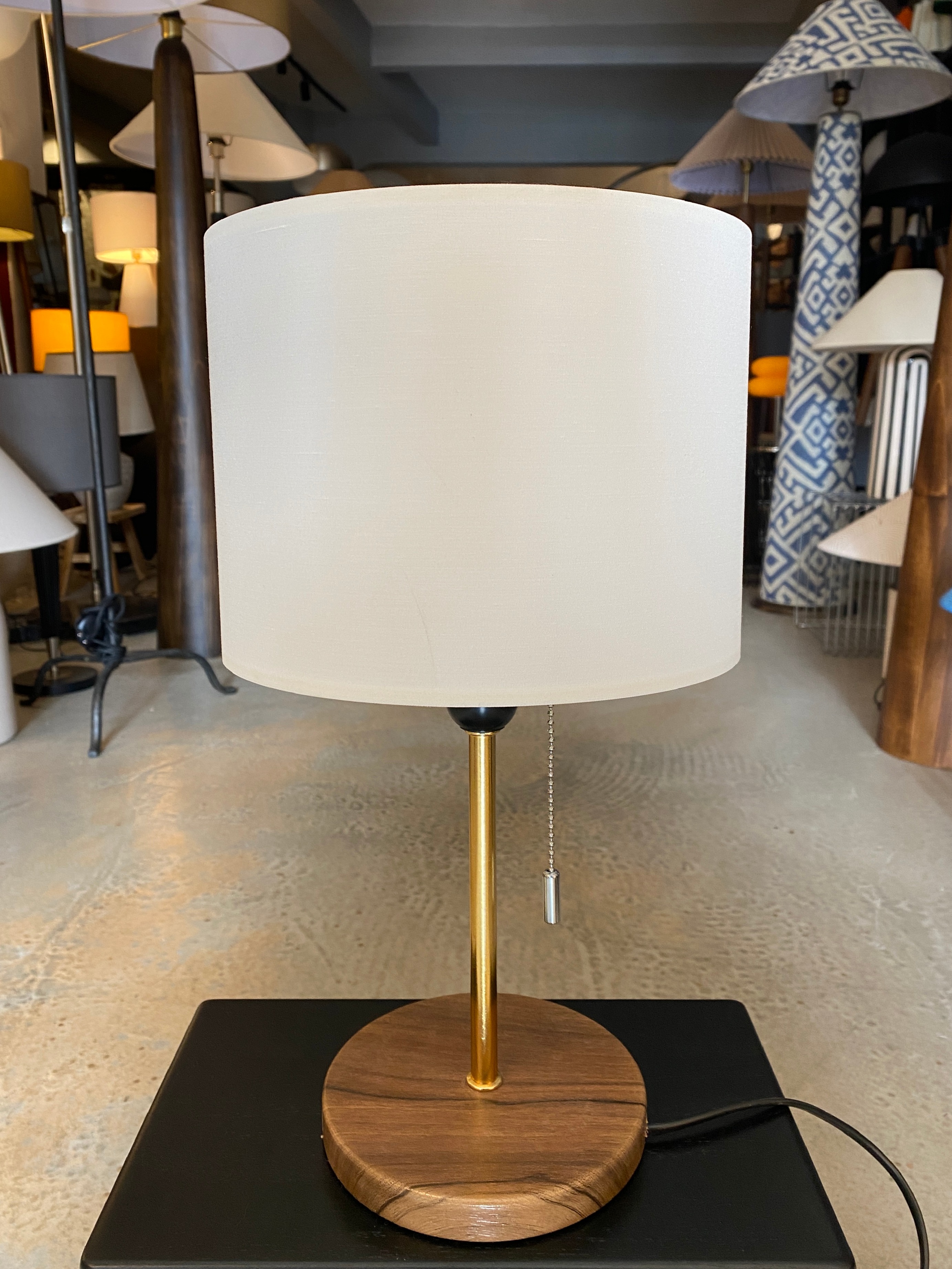 Bohhem Kumaş Başlıklı Abajur Çöl Beji - ÇEKMELİ