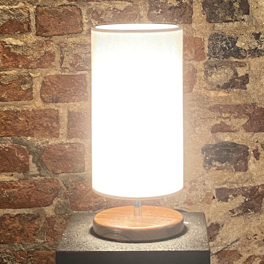 2'li Ahşap Abajur Modern Şık Yatak Odası Salon Masa Lambası