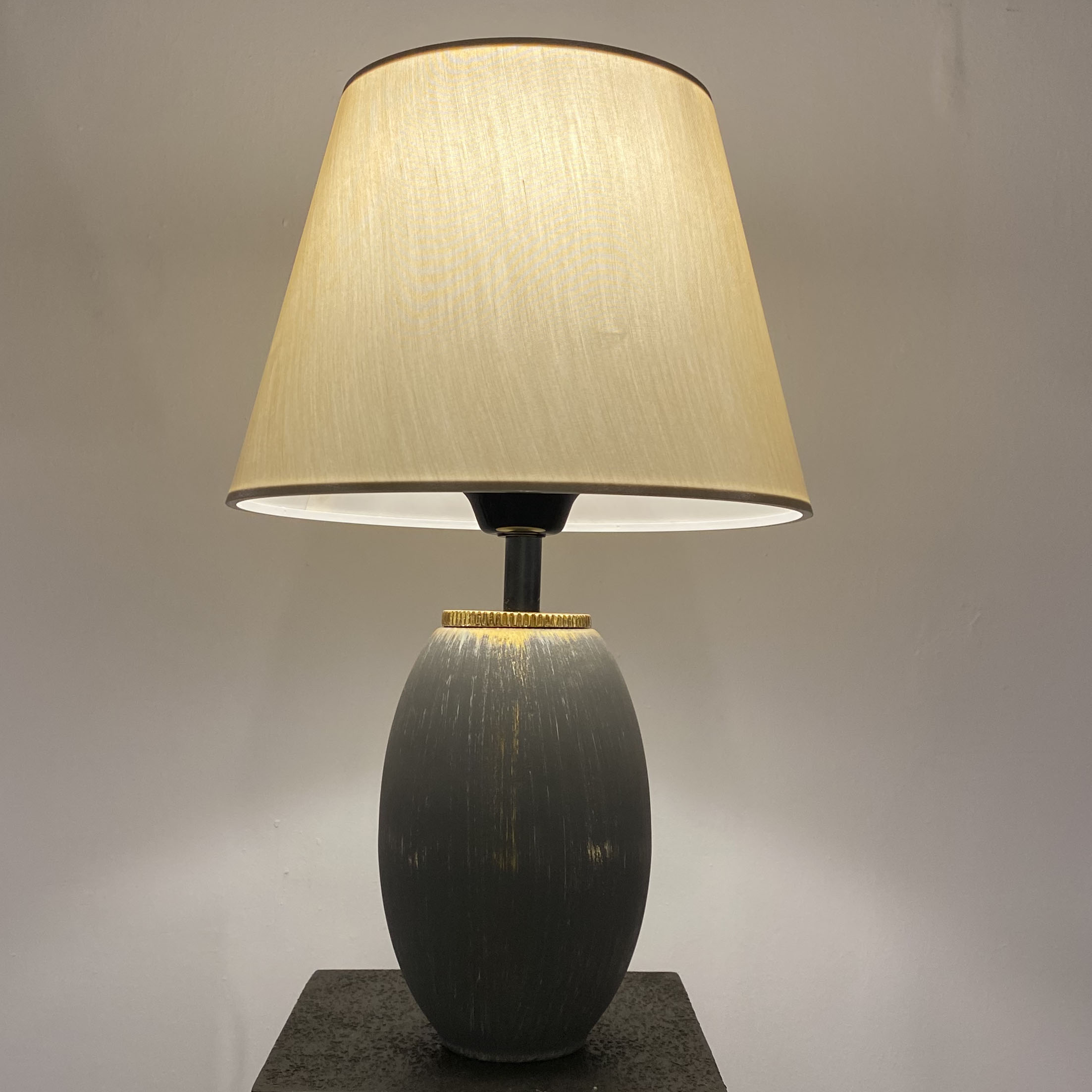 Fonce Seramik Abajur Kahve Gold | E27 Duy Uyumlu | Modern Dekoratif Seramik ABAJUR