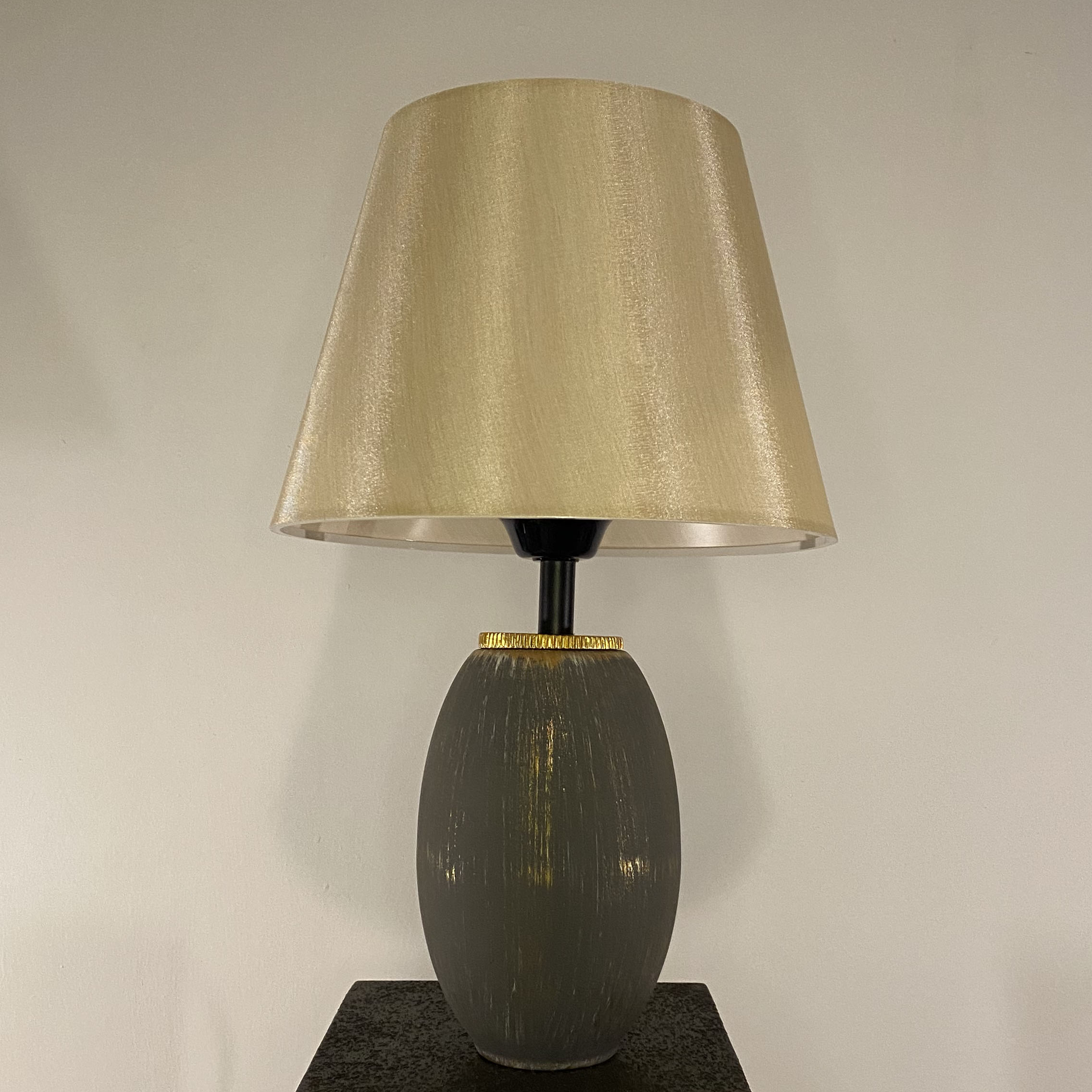 Fonce Seramik Abajur Kahve Gold | E27 Duy Uyumlu | Modern Dekoratif Seramik ABAJUR