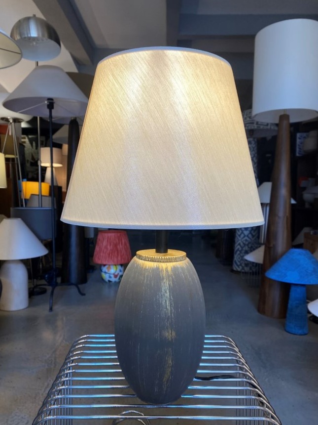 Fonce Seramik Abajur Kahve Gold | E27 Duy Uyumlu | Modern Dekoratif Seramik ABAJUR