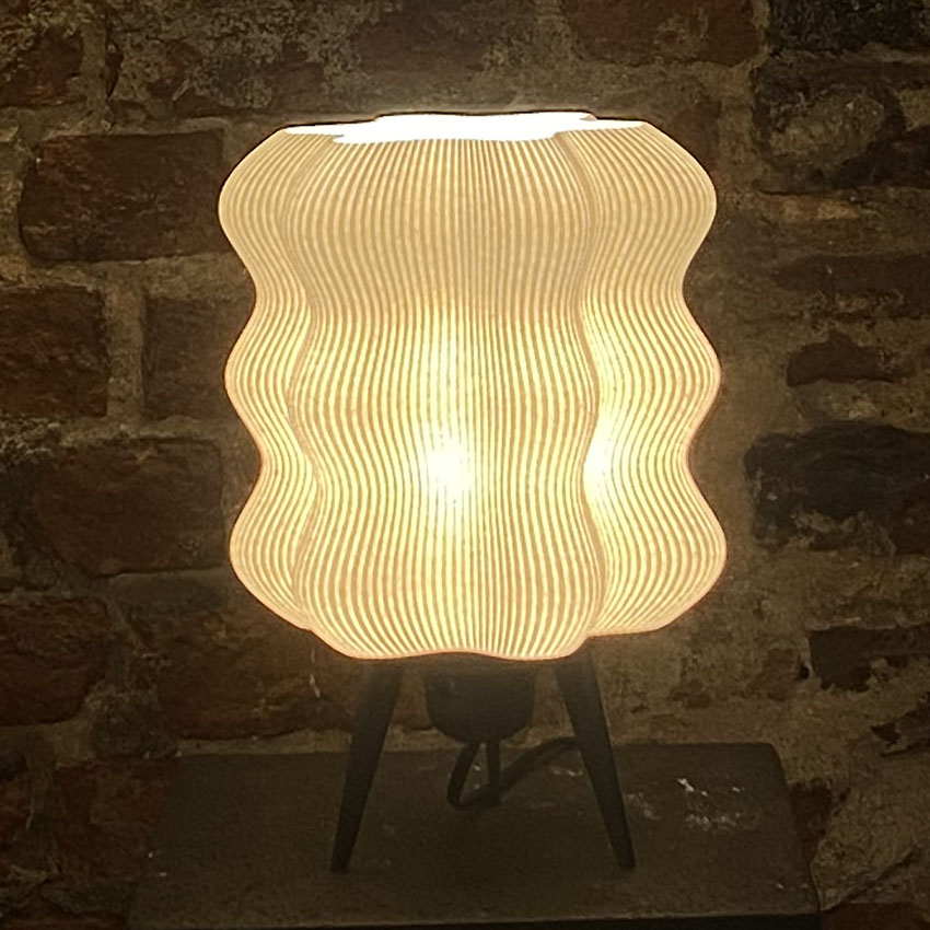 Mcy Dekor Modern Kıvrımlı Ayaklı Abajur - 3D