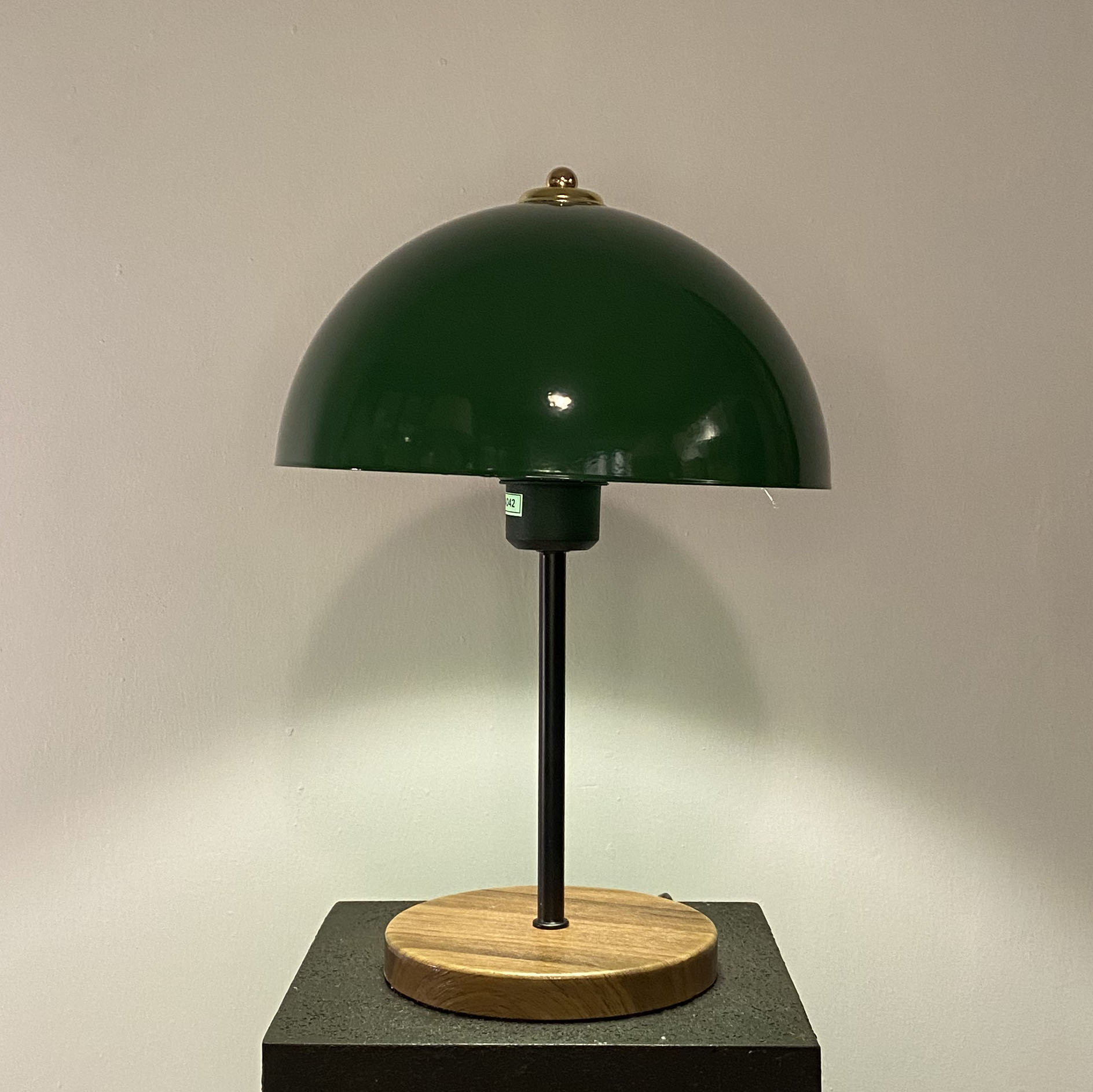 Art&Gift North Home Mantar Başlıklı Yeşil Metal Abajur Salon Ofis Cafe İşletme Masa Lambası