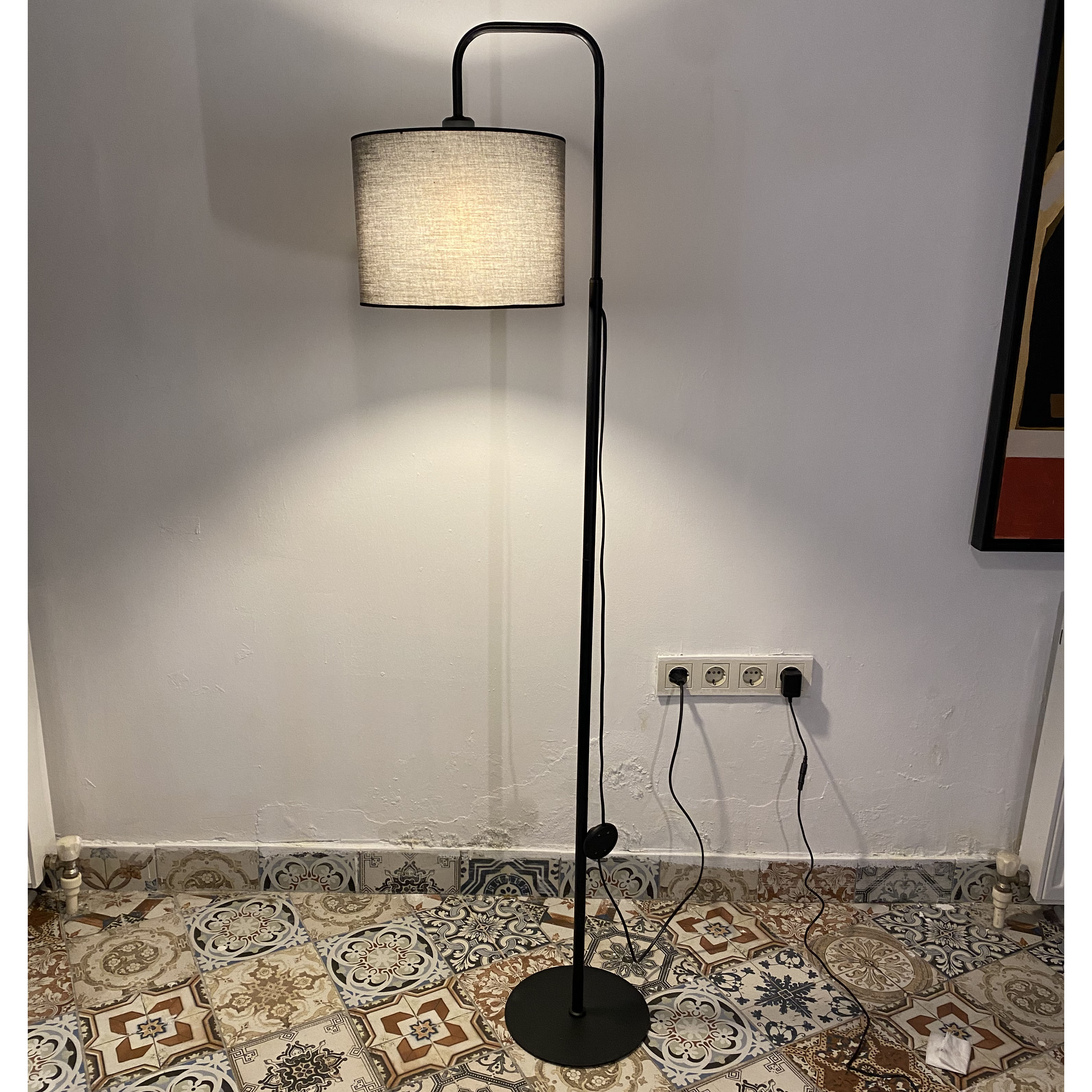 Bohhem Suitable Metal Gövdeli Antrasit Kumaş Başlık GRİ