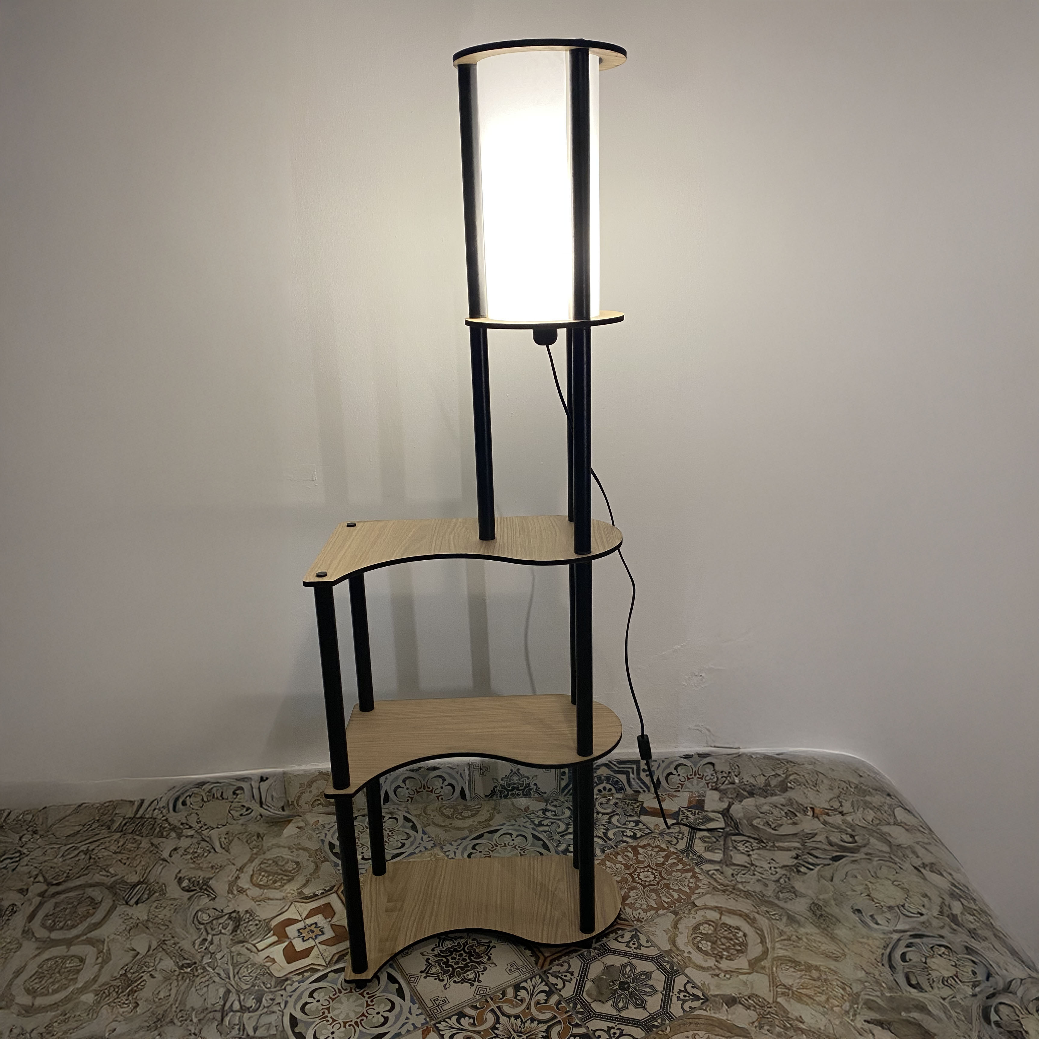 Vilinze Jedi Ahşap LED Dekoratif Ayaklı Lambader