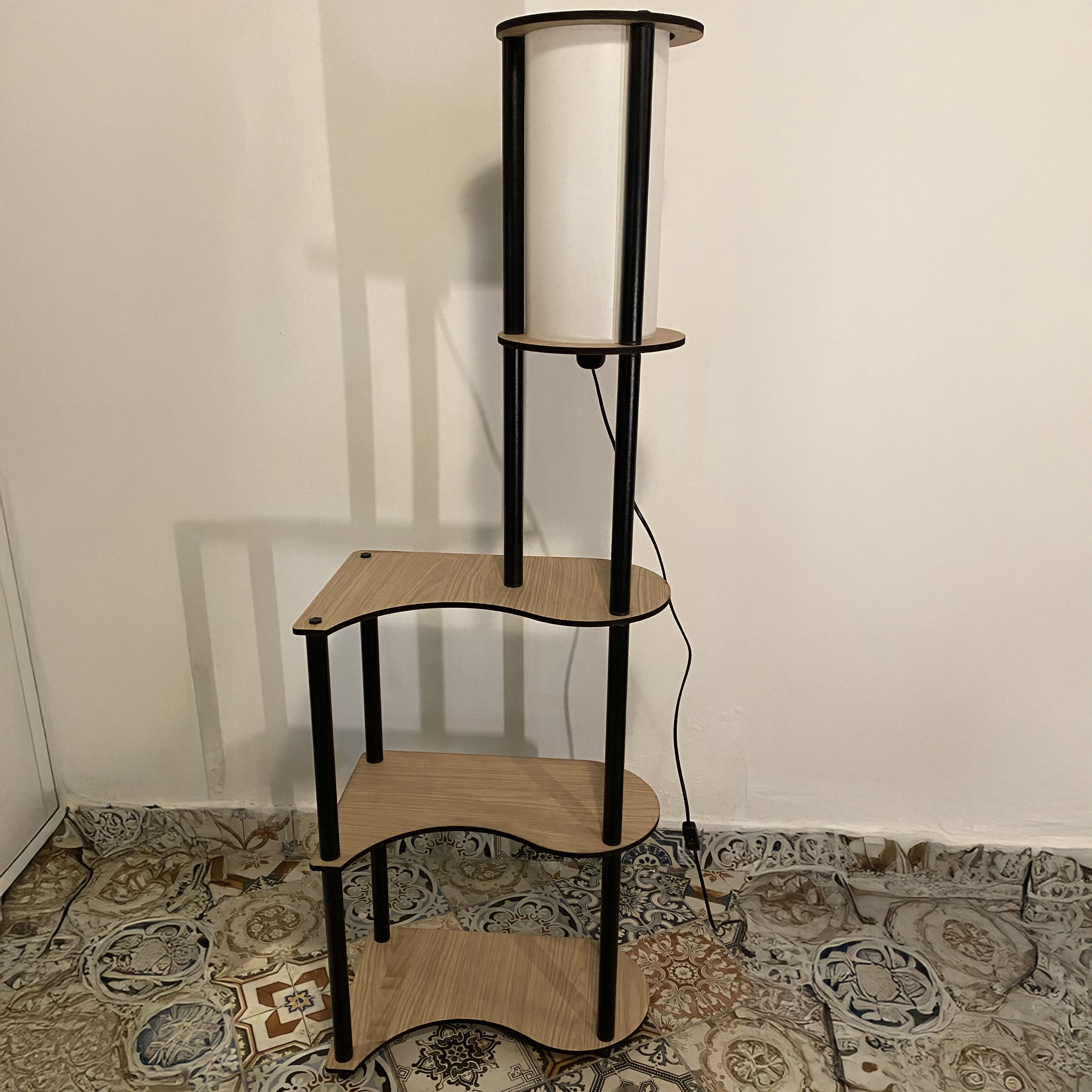 Vilinze Jedi Ahşap LED Dekoratif Ayaklı Lambader