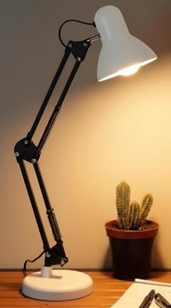 Orret Home Akrobat Tertial Masa Lambası – 360° Hareketli Oynar Başlıklı Metal Gövde, Masa Üstü Çalışma ve Kitap Okuma Lambası