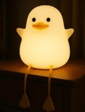 Busstier Ördek Figürlü Silikon Rgb Dokunmatik Gece Lambası